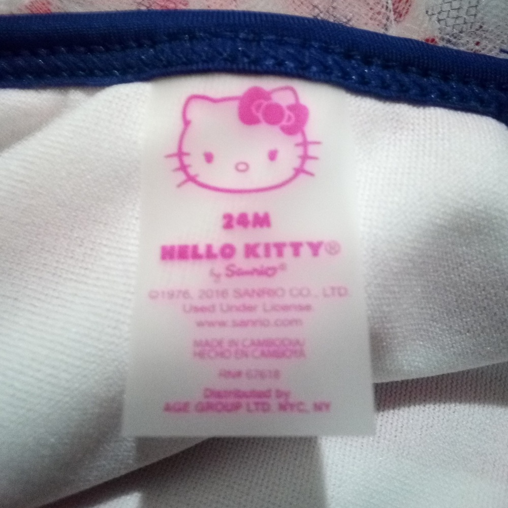 Tiny cute Hello Kitty swimsuit 24 months.